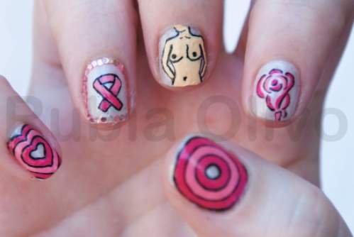 Outubro Rosa - inspiração para unhas decoradas