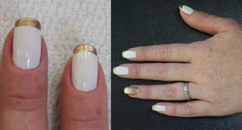  Unhas Decoradas Douradas  19