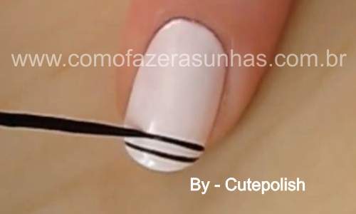 Unhas Decoradas com Notas Musicais – Passo a Passo - 04
