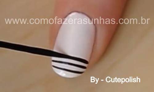 Unhas Decoradas com Notas Musicais – Passo a Passo - 05