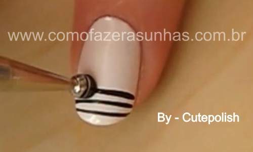 Unhas Decoradas com Notas Musicais – Passo a Passo - 06