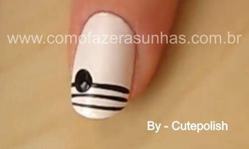 Unhas Decoradas com Notas Musicais – Passo a Passo - 07