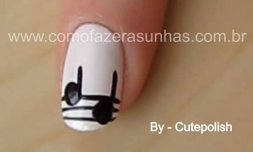 Unhas Decoradas com Notas Musicais – Passo a Passo - 11