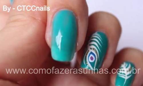 Unhas Decoradas com Penas – Passo a Passo - 06
