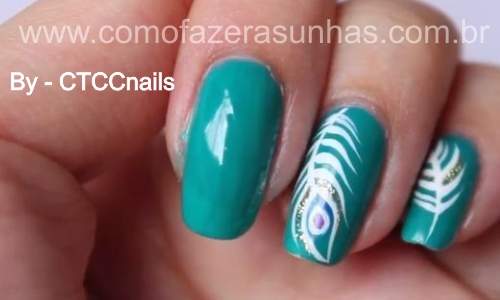 Unhas Decoradas com Penas – Passo a Passo - 08