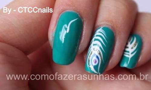 Unhas Decoradas com Penas – Passo a Passo - 10