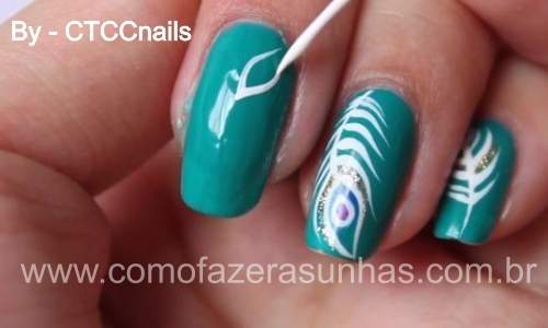 Unhas Decoradas com Penas – Passo a Passo - 11