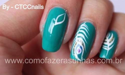 Unhas Decoradas com Penas – Passo a Passo - 12