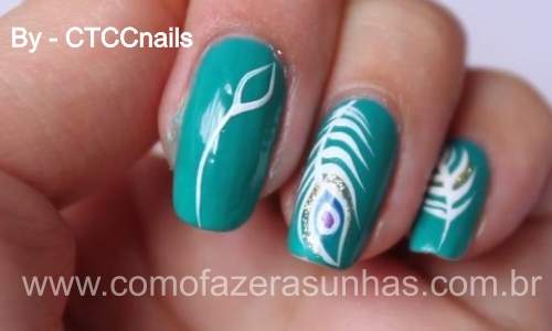 Unhas Decoradas com Penas – Passo a Passo - 14