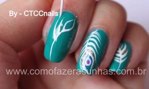 Unhas Decoradas com Penas – Passo a Passo - 15