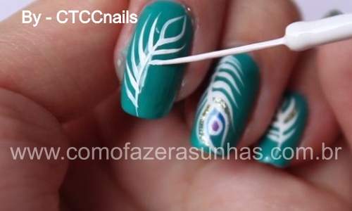 Unhas Decoradas com Penas – Passo a Passo - 17