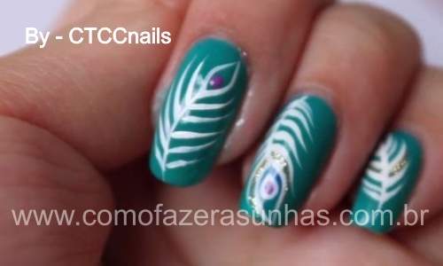 Unhas Decoradas com Penas – Passo a Passo - 20