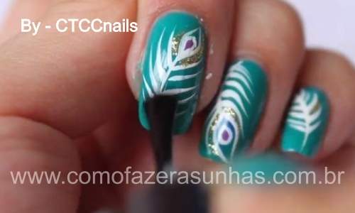 Unhas Decoradas com Penas – Passo a Passo - 26
