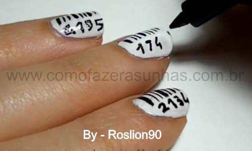 Unhas com código de barra - passo a passo - 09