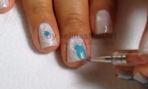 Unhas com lacinhos - passo a passo - 09