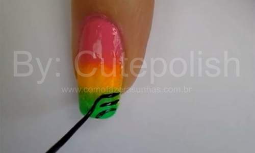 Unhas Coloridas Animal Print - Passo a Passo - 14