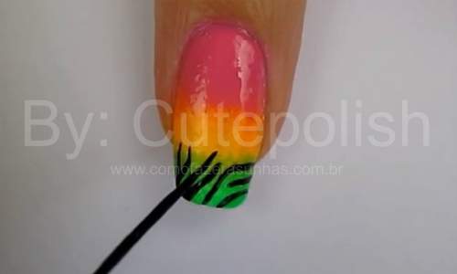 Unhas decoradas Coloridas Animal Print - Passo a Passo - 18
