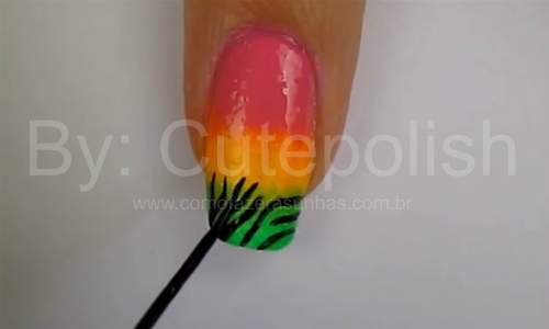 Unhas decoradas Coloridas Animal Print - Passo a Passo - 19