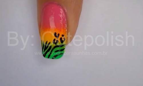 Unhas Coloridas Animal Print - Passo a Passo - 22