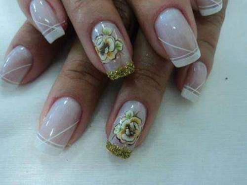 unhas decoradas com rosas - 03