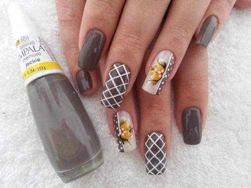 unhas decoradas com rosas - 15