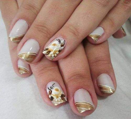 unhas decoradas com rosas - 16