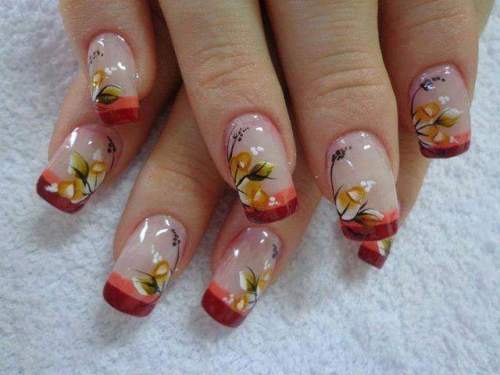 unhas decoradas com rosas - 19