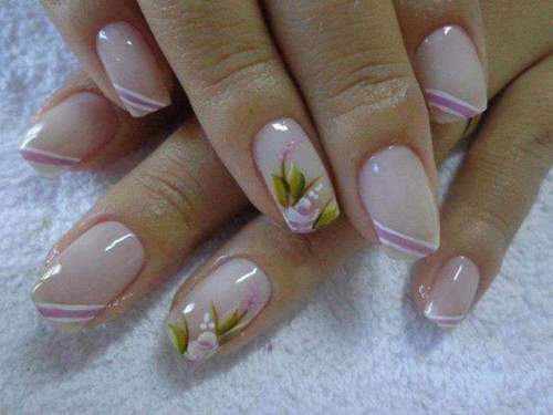 unhas decoradas com rosas - 28