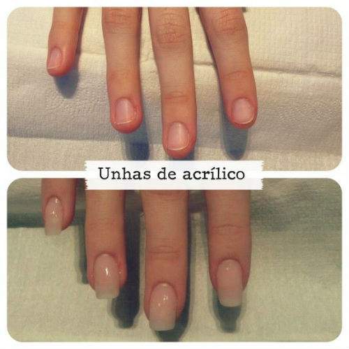 Unhas de Porcelana, Acrílicas ou Gel - antes depois