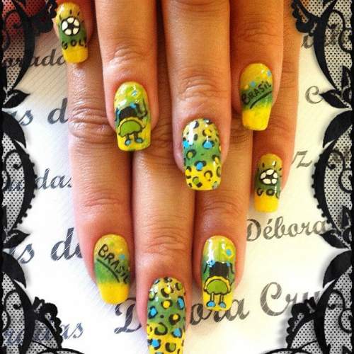 Unhas decoradas Copa do mundo 2014 br4