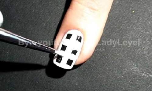 Unhas Pied de poule inverno 2014 – Passo a Passo 10