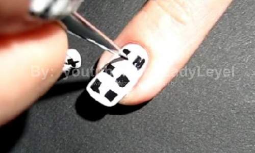 Unhas Pied de poule inverno 2014 – Passo a Passo 16