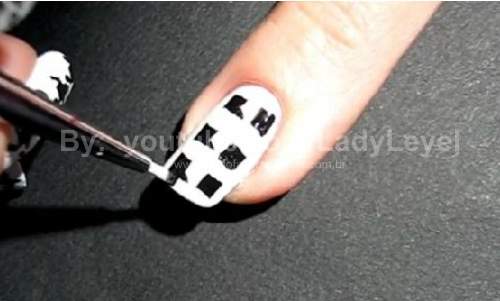 Unhas Pied de poule inverno 2014 – Passo a Passo 17