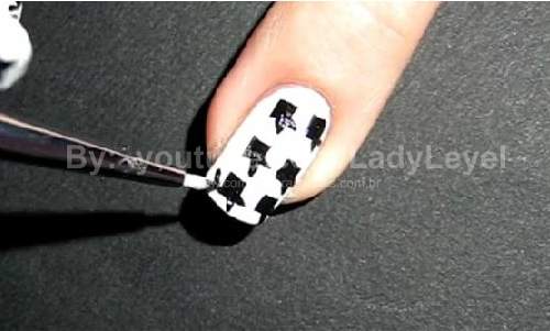 Unhas Pied de poule inverno 2014 – Passo a Passo 17