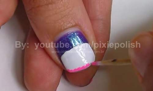 unhas decoradas de aniversário - Passo a Passo 04