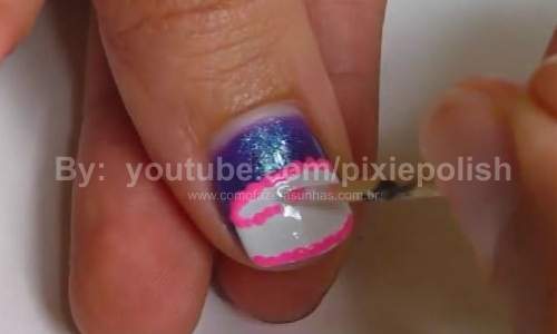 unhas decoradas de aniversário - Passo a Passo 06