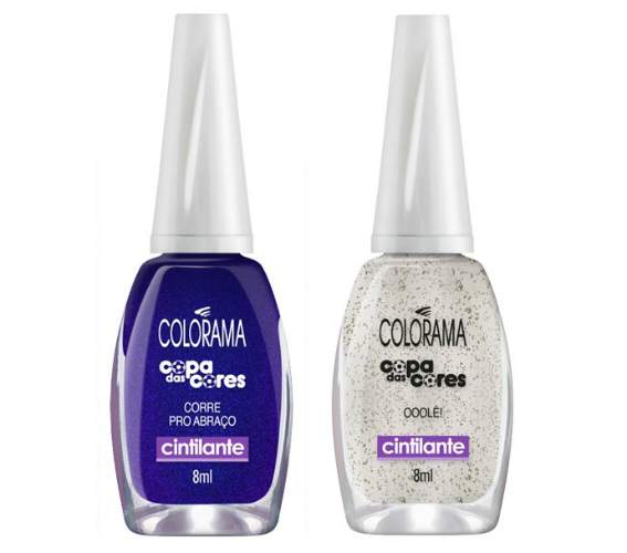 Colorama esmaltes: Coleção Copa das Cores  - cintilantes