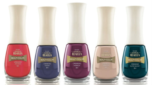 Esmaltes Beauty Color: Coleção Segredos da Realeza - cremosos