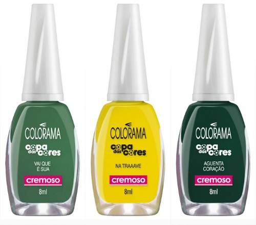 Colorama esmaltes: Coleção Copa das Cores  - cremosos