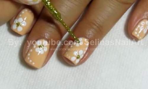 Unhas Decoradas com Flores Simples - Passo a Passo 24