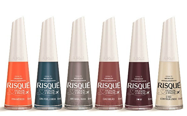 Esmaltes: Lançamentos do mês de setembro risque bagagens viagens